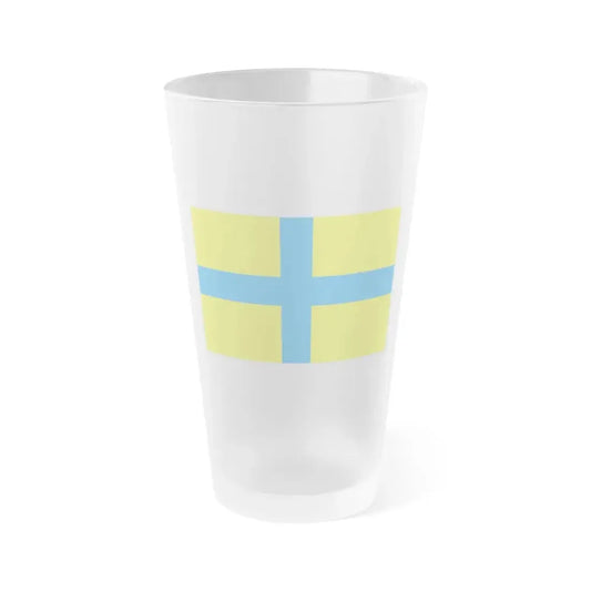 Flag of Parma Italy - Frosted Pint Glass 16oz 16oz Frosted - Go Mug Yourself