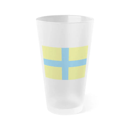 Flag of Parma Italy - Frosted Pint Glass 16oz 16oz Frosted - Go Mug Yourself