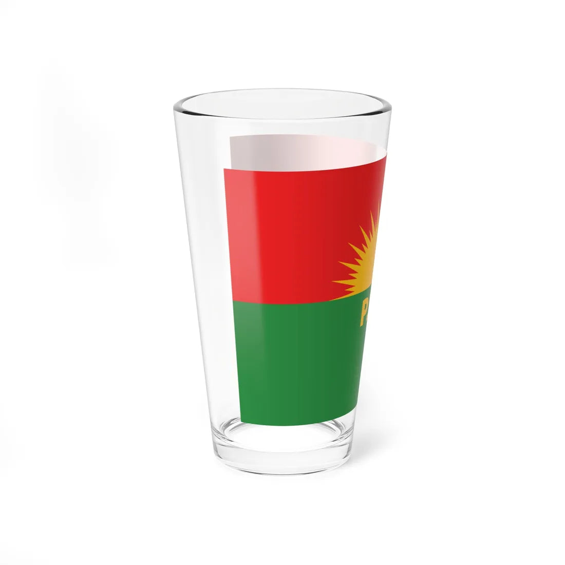 Flag of Partiya Jiyana Azad a Kurdistanê (Iran) Pint Glass 16oz - Go Mug Yourself