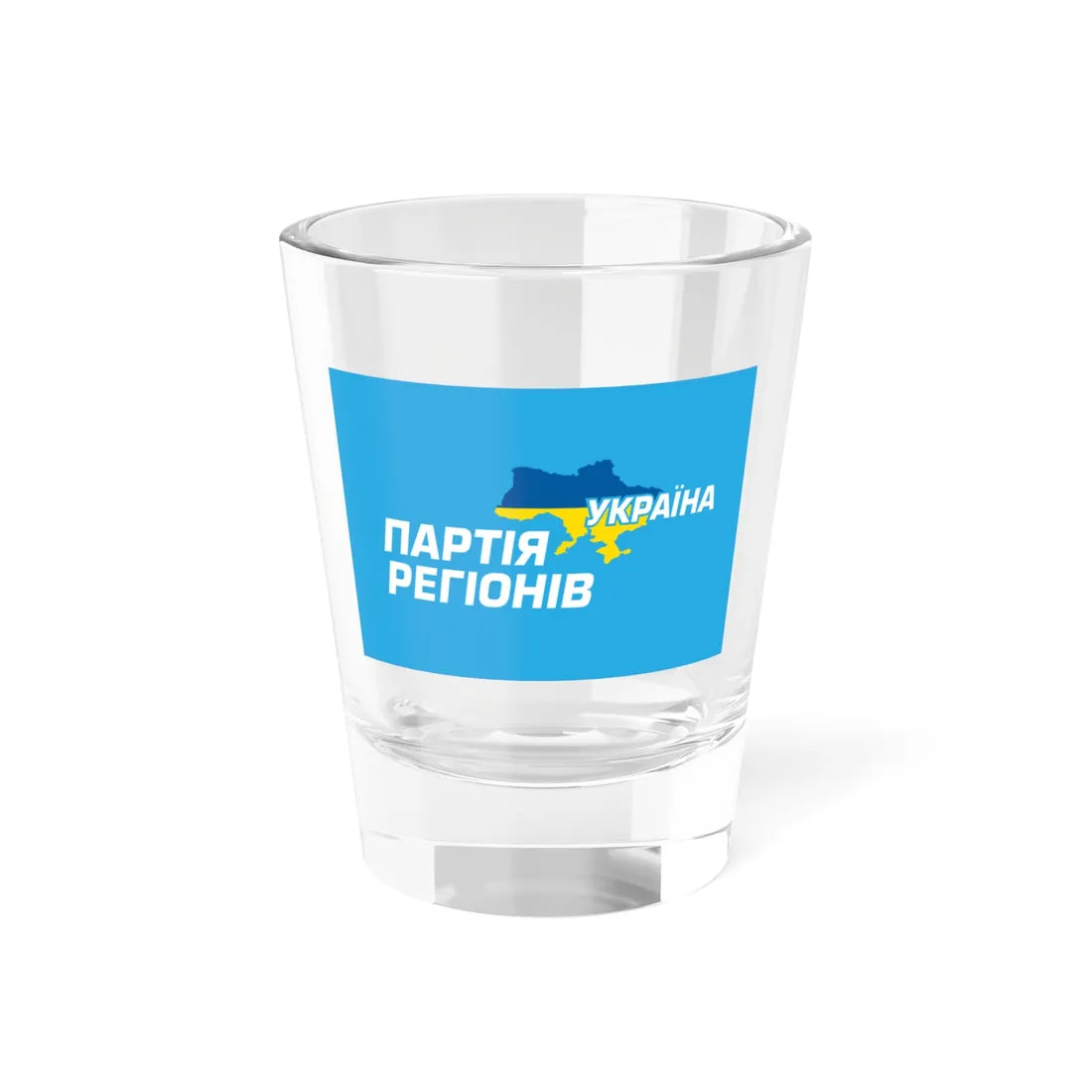 Flag of Party of Regions (Ukraine) Shot Glass 1.5oz 1.5oz - Go Mug Yourself