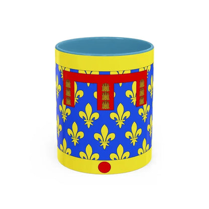 Flag of Pas de Calais France 2 - Accent Coffee Mug 11oz Light Blue - Go Mug Yourself