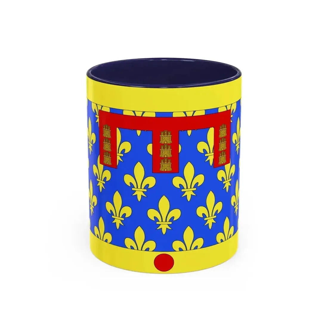 Flag of Pas de Calais France 2 - Accent Coffee Mug 11oz Navy - Go Mug Yourself