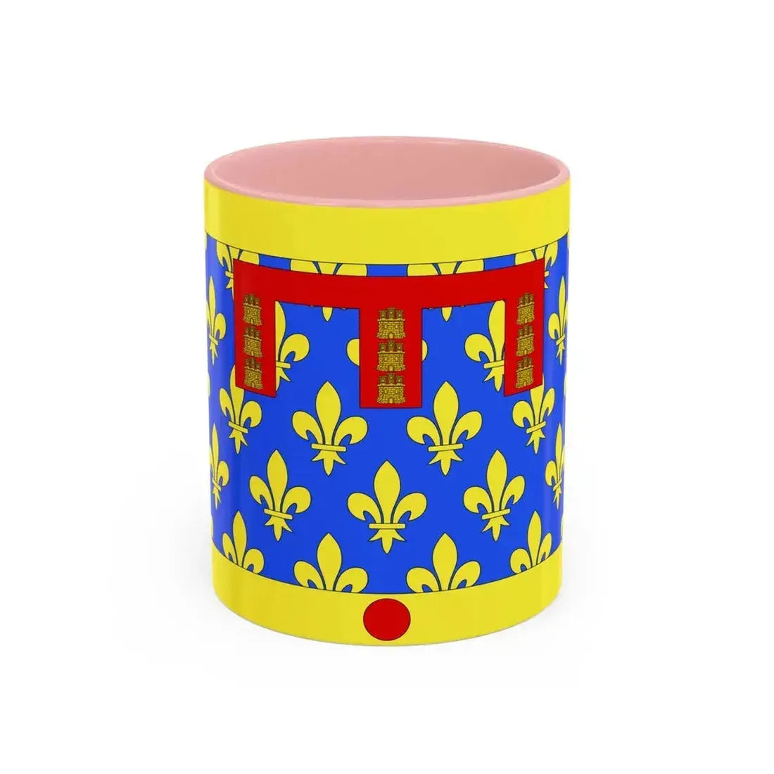 Flag of Pas de Calais France 2 - Accent Coffee Mug 11oz Pink - Go Mug Yourself