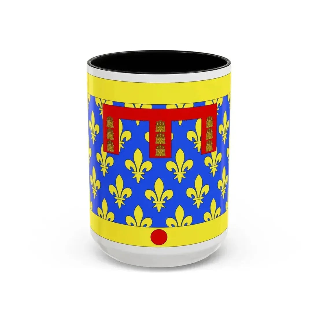 Flag of Pas de Calais France 2 - Accent Coffee Mug 15oz Black - Go Mug Yourself