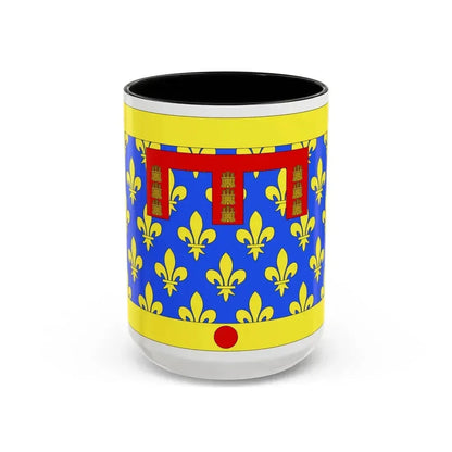 Flag of Pas de Calais France 2 - Accent Coffee Mug 15oz Black - Go Mug Yourself