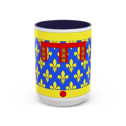 Flag of Pas de Calais France 2 - Accent Coffee Mug 15oz Navy - Go Mug Yourself
