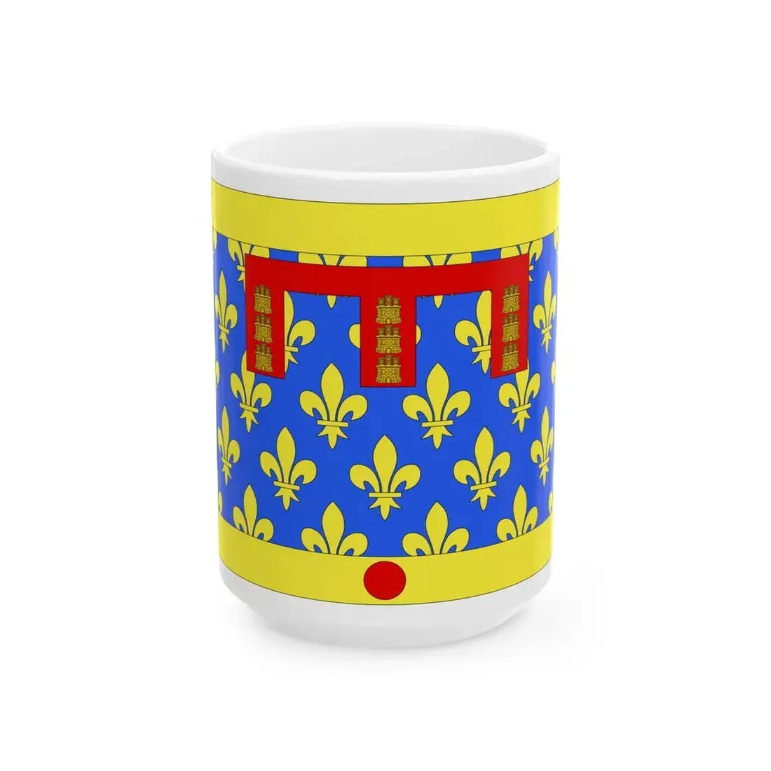Flag of Pas de Calais France 2 - White Coffee Mug 15oz - Go Mug Yourself