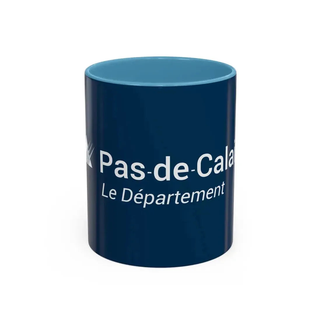 Flag of Pas de Calais France - Accent Coffee Mug 11oz Light Blue - Go Mug Yourself