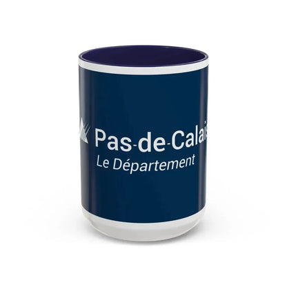 Flag of Pas de Calais France - Accent Coffee Mug 15oz Navy - Go Mug Yourself