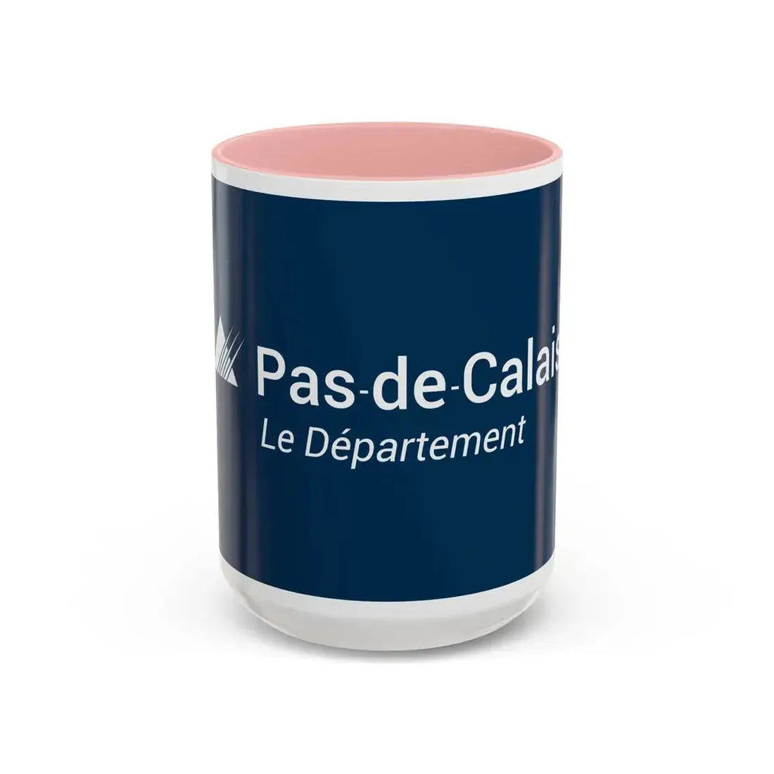 Flag of Pas de Calais France - Accent Coffee Mug 15oz Pink - Go Mug Yourself