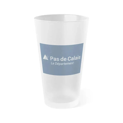 Flag of Pas de Calais France - Frosted Pint Glass 16oz 16oz Frosted - Go Mug Yourself