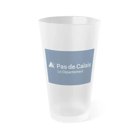 Flag of Pas de Calais France - Frosted Pint Glass 16oz 16oz Frosted - Go Mug Yourself