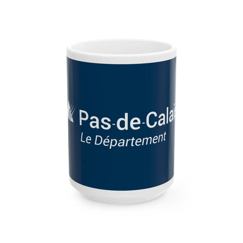 Flag of Pas de Calais France - White Coffee Mug-15oz-Go Mug Yourself