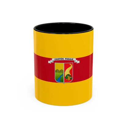 Flag of Pasaje Ecuador - Accent Coffee Mug 11oz Black - Go Mug Yourself