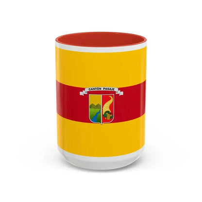 Flag of Pasaje Ecuador - Accent Coffee Mug 15oz Red - Go Mug Yourself
