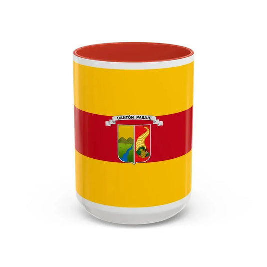 Flag of Pasaje Ecuador - Accent Coffee Mug 15oz Red - Go Mug Yourself