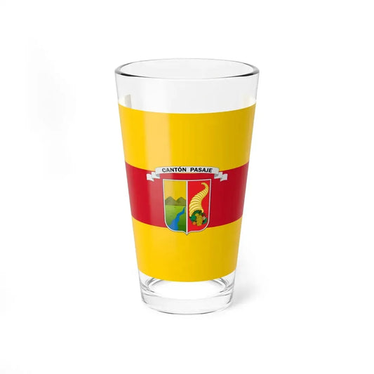Flag of Pasaje Ecuador (Ecuador) Pint Glass 16oz 16oz - Go Mug Yourself