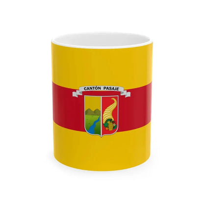 Flag of Pasaje Ecuador (Ecuador) White Coffee Mug 11oz - Go Mug Yourself