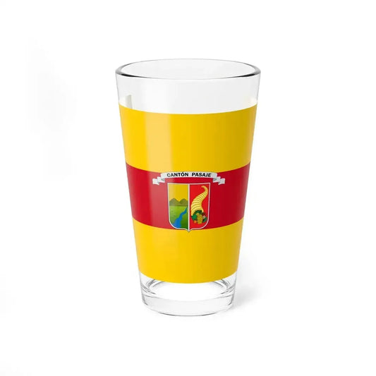 Flag of Pasaje Ecuador - Pint Glass 16oz 16oz - Go Mug Yourself
