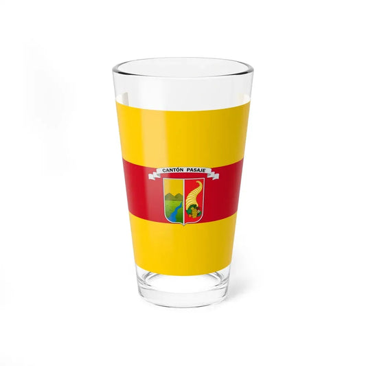 Flag of Pasaje Ecuador - Pint Glass 16oz 16oz - Go Mug Yourself