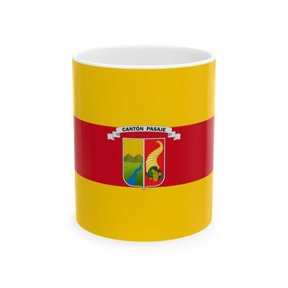 Flag of Pasaje Ecuador - White Coffee Mug-11oz-Go Mug Yourself