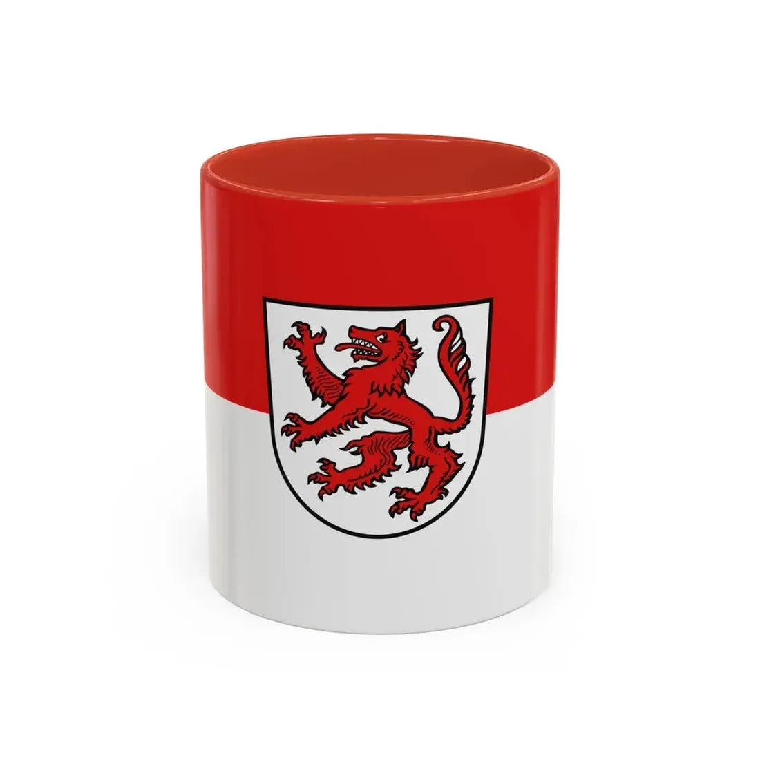 Flag of Passau 2 Germany - Accent Coffee Mug 11oz Red - Go Mug Yourself