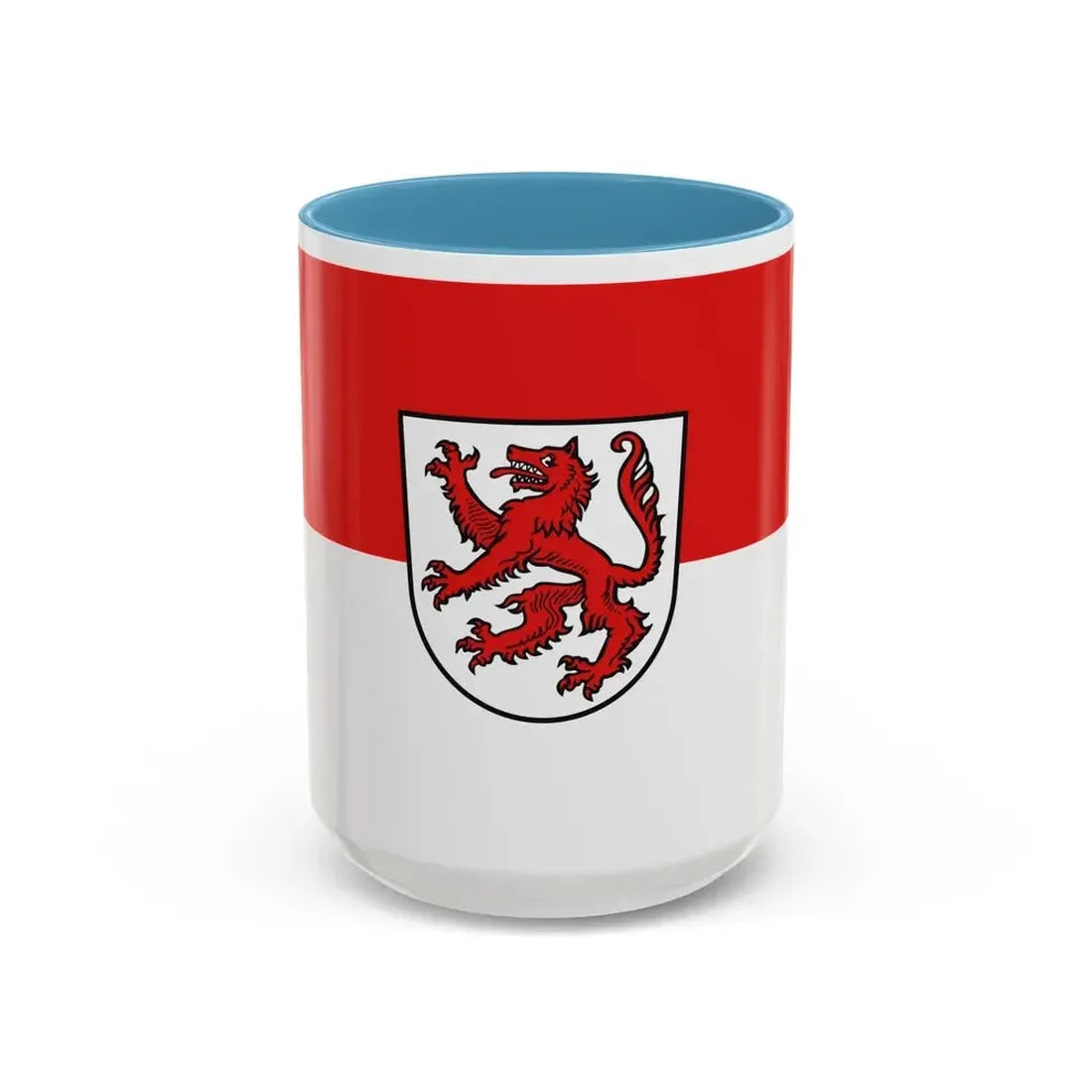Flag of Passau 2 Germany - Accent Coffee Mug 15oz Light Blue - Go Mug Yourself