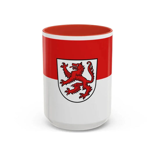 Flag of Passau 2 Germany - Accent Coffee Mug 15oz Red - Go Mug Yourself
