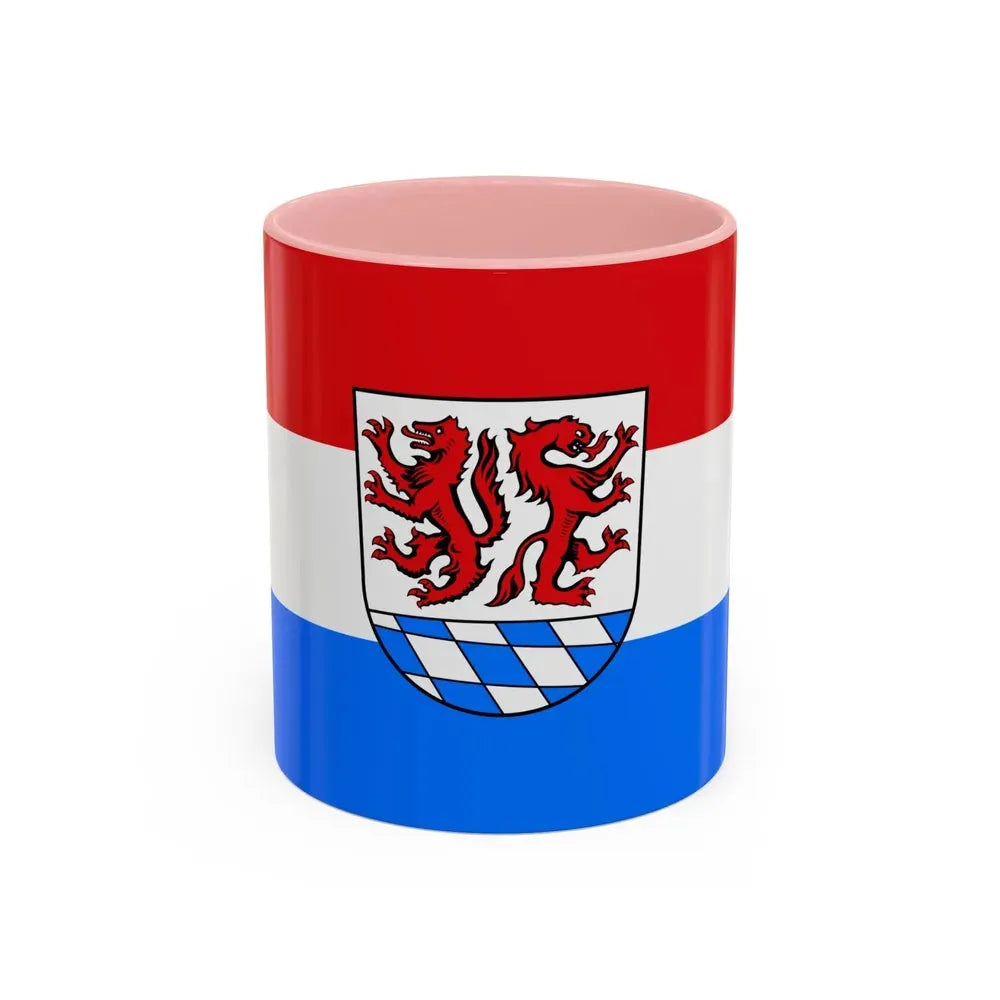 Flag of Passau Germany - Accent Coffee Mug 11oz Pink - Go Mug Yourself