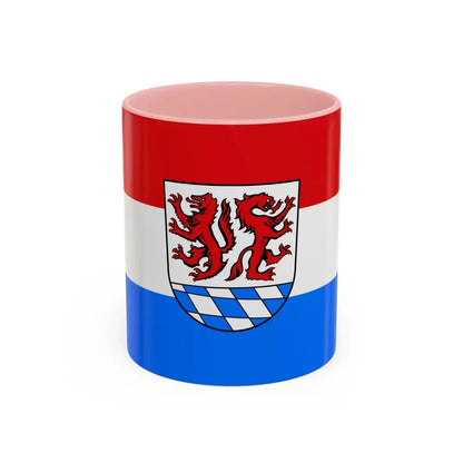 Flag of Passau Germany - Accent Coffee Mug 11oz Pink - Go Mug Yourself