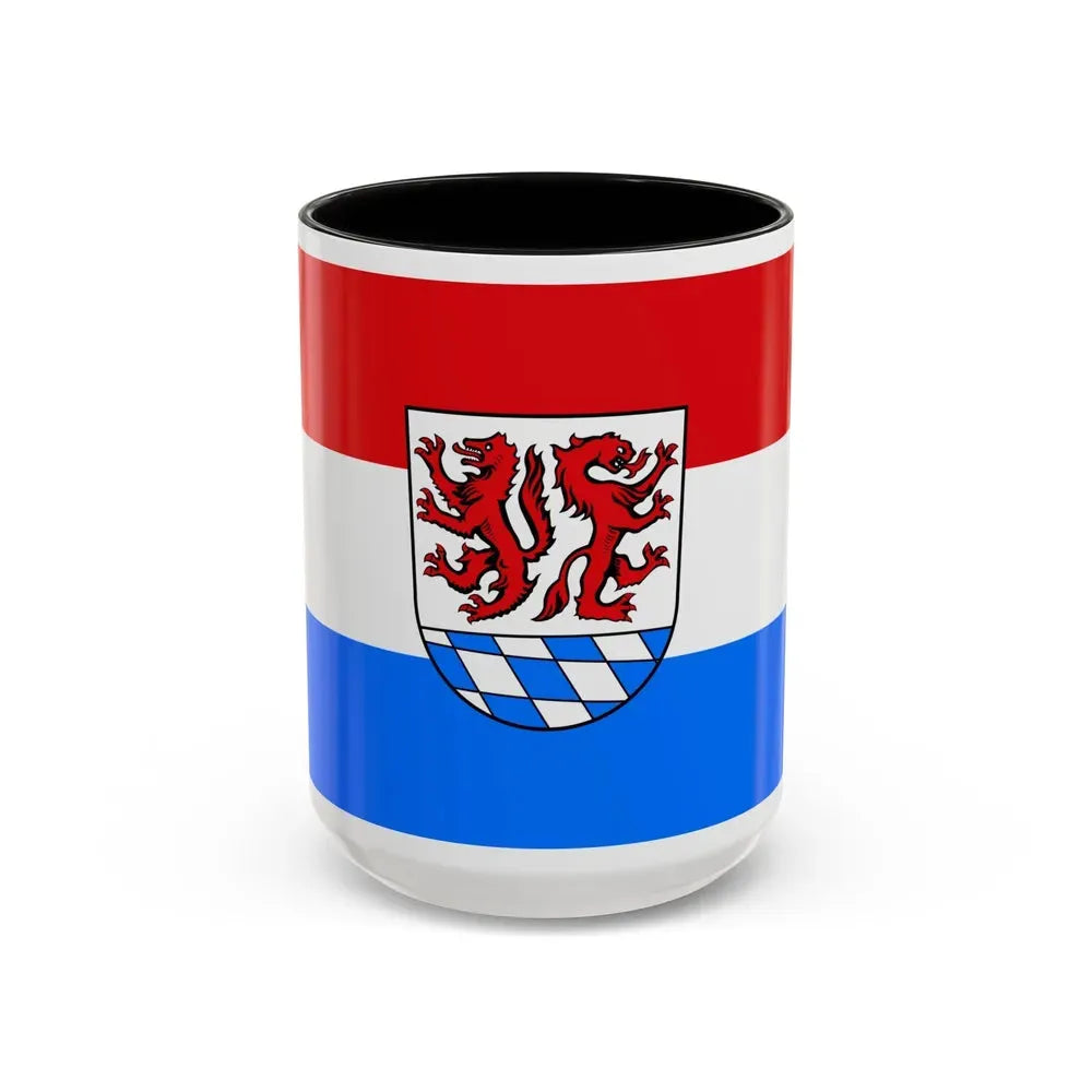 Flag of Passau Germany - Accent Coffee Mug 15oz Black - Go Mug Yourself