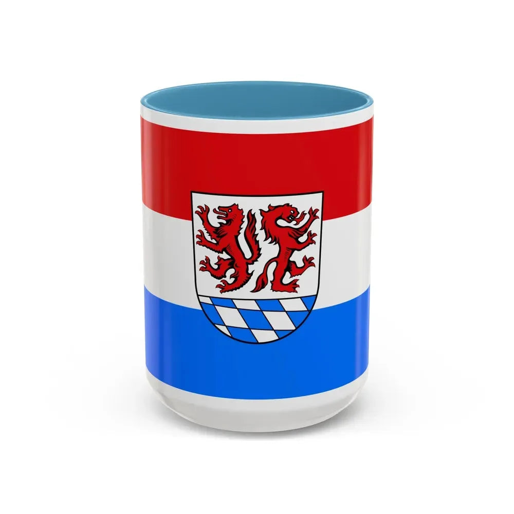 Flag of Passau Germany - Accent Coffee Mug 15oz Light Blue - Go Mug Yourself