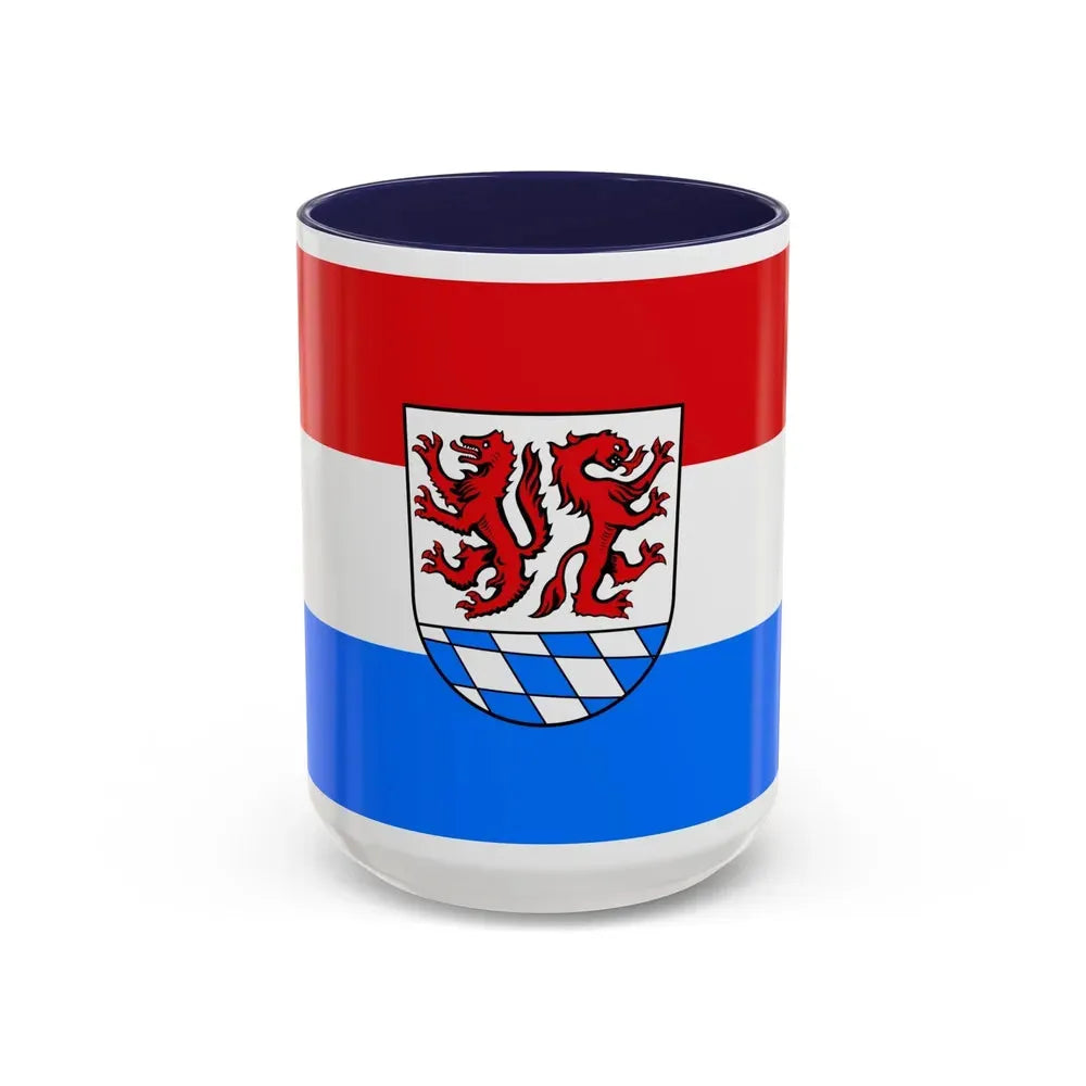 Flag of Passau Germany - Accent Coffee Mug 15oz Navy - Go Mug Yourself