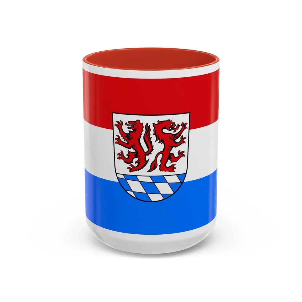 Flag of Passau Germany - Accent Coffee Mug 15oz Red - Go Mug Yourself