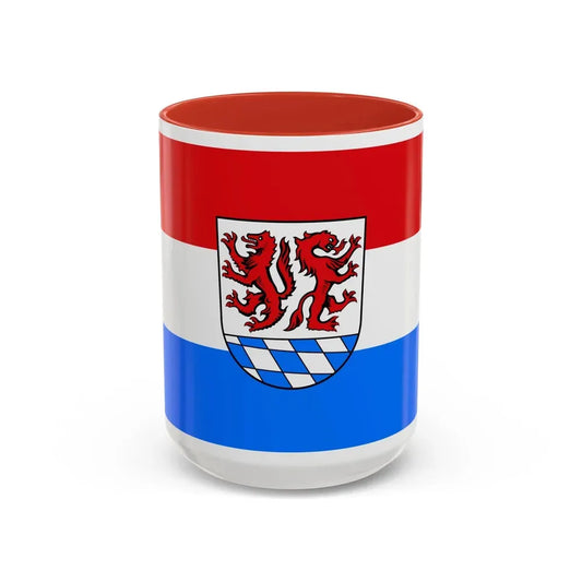 Flag of Passau Germany - Accent Coffee Mug 15oz Red - Go Mug Yourself