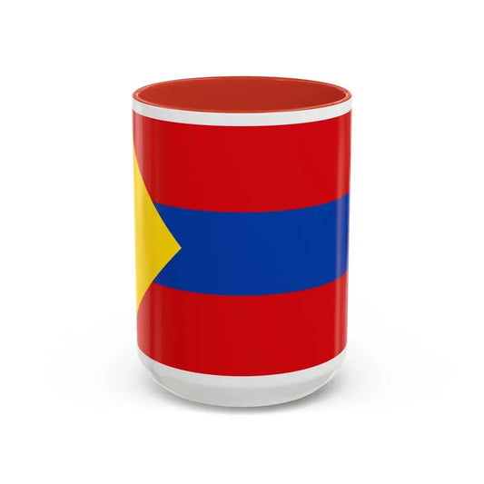 Flag of Pasto Colombia - Accent Coffee Mug 15oz Red - Go Mug Yourself