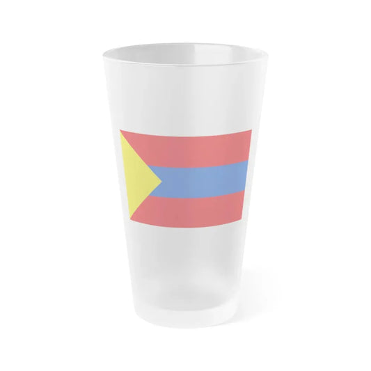 Flag of Pasto Colombia - Frosted Pint Glass 16oz 16oz Frosted - Go Mug Yourself