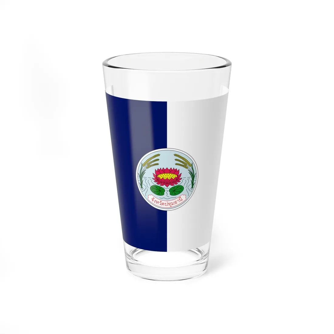 Flag of Pathum Thani (Thailand) Pint Glass 16oz 16oz - Go Mug Yourself