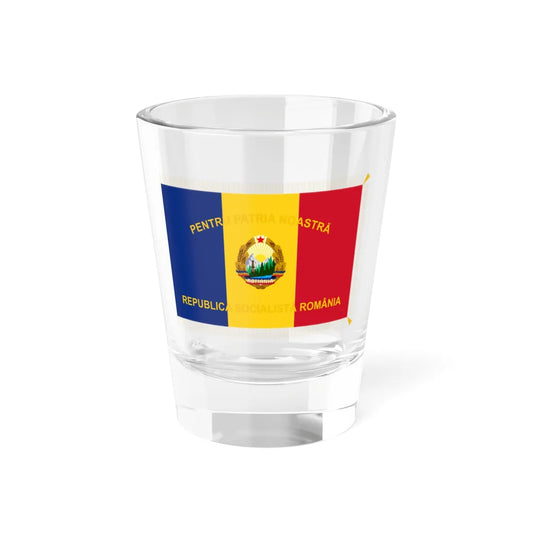 Flag of Patriotic Guards of Romania 1977-1989 obverse (Oman) Shot Glass 1.5oz 1.5oz - Go Mug Yourself