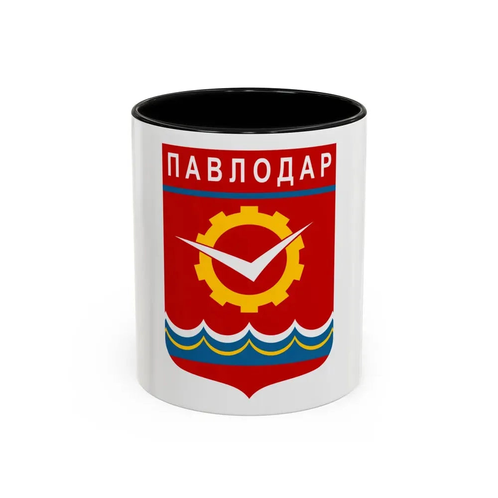 Flag of Pavlodar Kazakhstan - Accent Coffee Mug 11oz Black - Go Mug Yourself