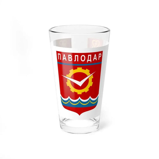 Flag of Pavlodar Kazakhstan - Pint Glass 16oz 16oz - Go Mug Yourself