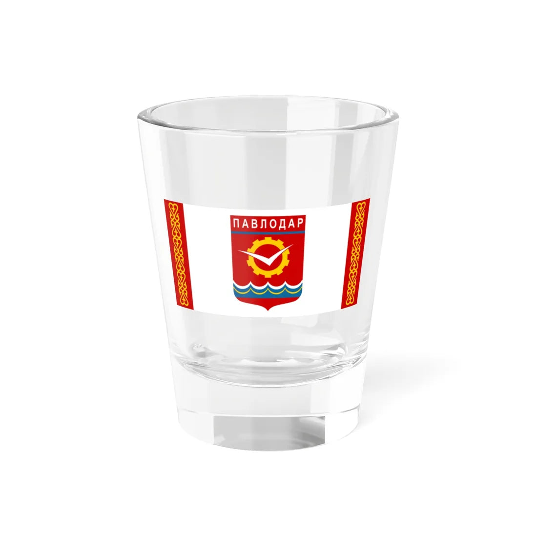 Flag of Pavlodar (Kazakhstan) Shot Glass 1.5oz 1.5oz - Go Mug Yourself