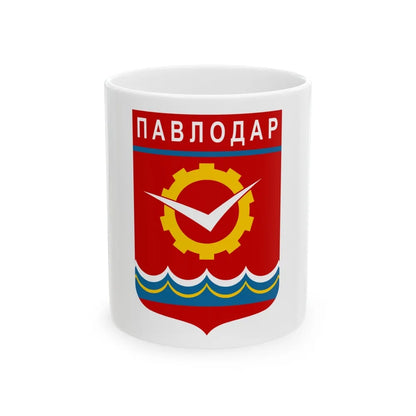 Flag of Pavlodar Kazakhstan - White Coffee Mug-11oz-Go Mug Yourself