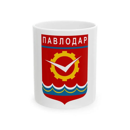 Flag of Pavlodar Kazakhstan - White Coffee Mug 11oz - Go Mug Yourself
