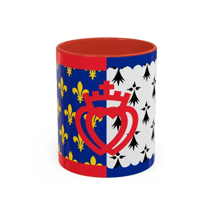Flag of Pays de la Loire France - Accent Coffee Mug 11oz Red - Go Mug Yourself