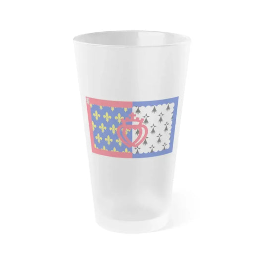 Flag of Pays de la Loire France - Frosted Pint Glass 16oz 16oz Frosted - Go Mug Yourself