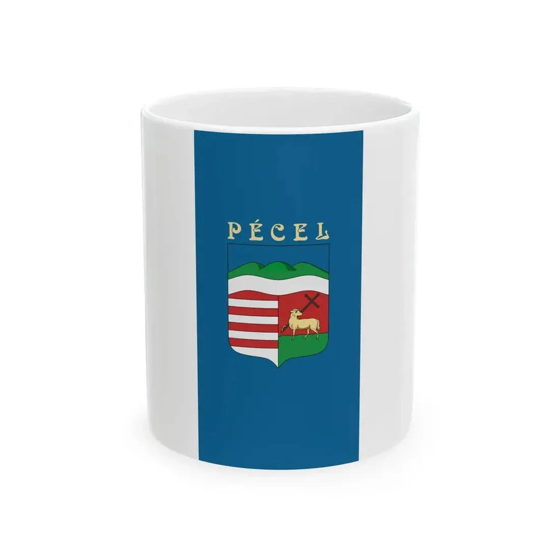 Flag of Pecel vertical (Hungary) White Coffee Mug 11oz - Go Mug Yourself