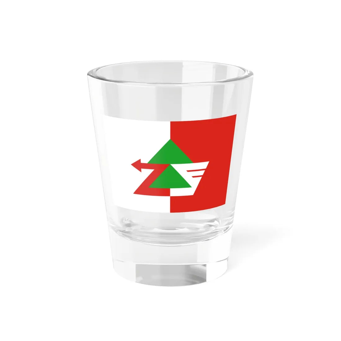 Flag of Pechora rayon Komia (Russia) Shot Glass 1.5oz 1.5oz - Go Mug Yourself