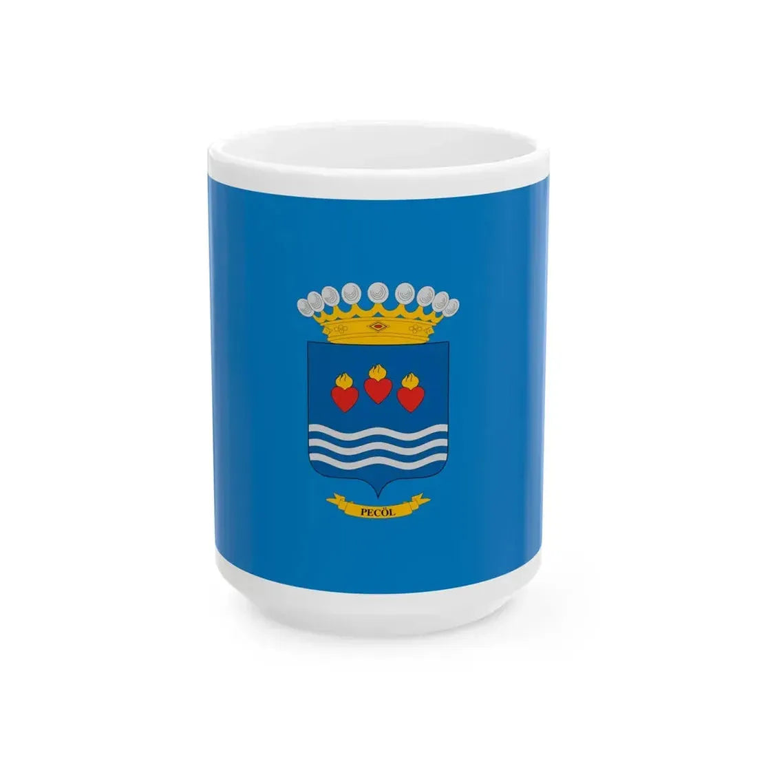 Flag of Pecol (Hungary) White Coffee Mug 15oz - Go Mug Yourself