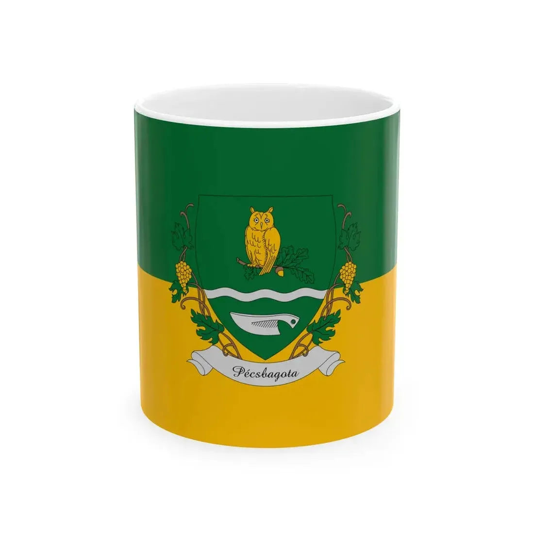 Flag of Pecsbagota (Hungary) White Coffee Mug 11oz - Go Mug Yourself